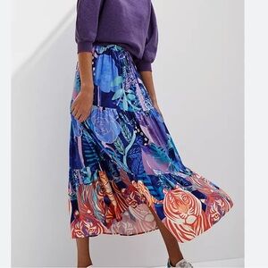 Anthro Cecilia Pettersson Bea Tiered Maxi Skirt medium